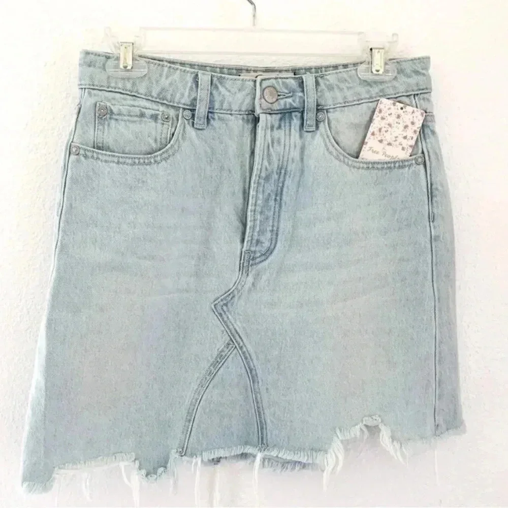 We the Free by Free People Going Rogue Patched Mini Skirt in Tidal Wave 29